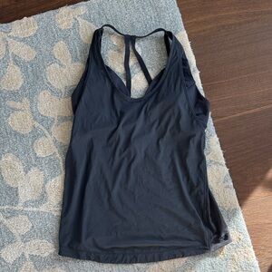 Lululemon Athletica Flowy Black Tank Top with Built-In Bra